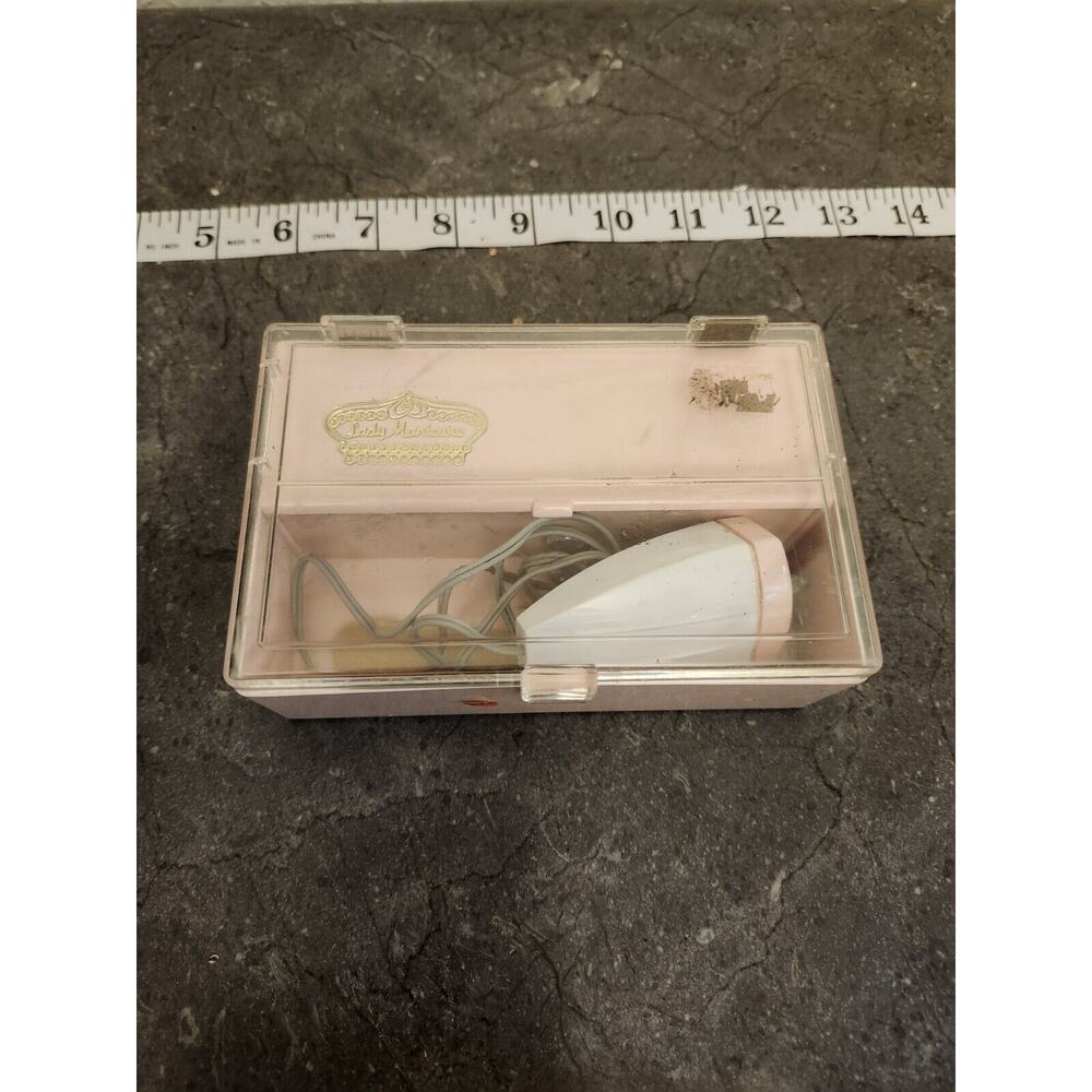 Lady Manicure Set by Thompson‎ Designs Battery Operat Pink Case Untested Vintage - Picture 12 of 13